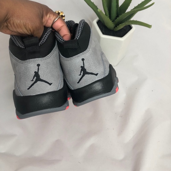 Air Jordan Retro 10 Cool Grey /INFRARED-BLACK - Picture 5 of 8